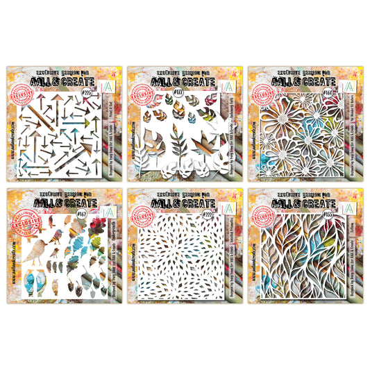 Textures of Nature Stencil Bundle