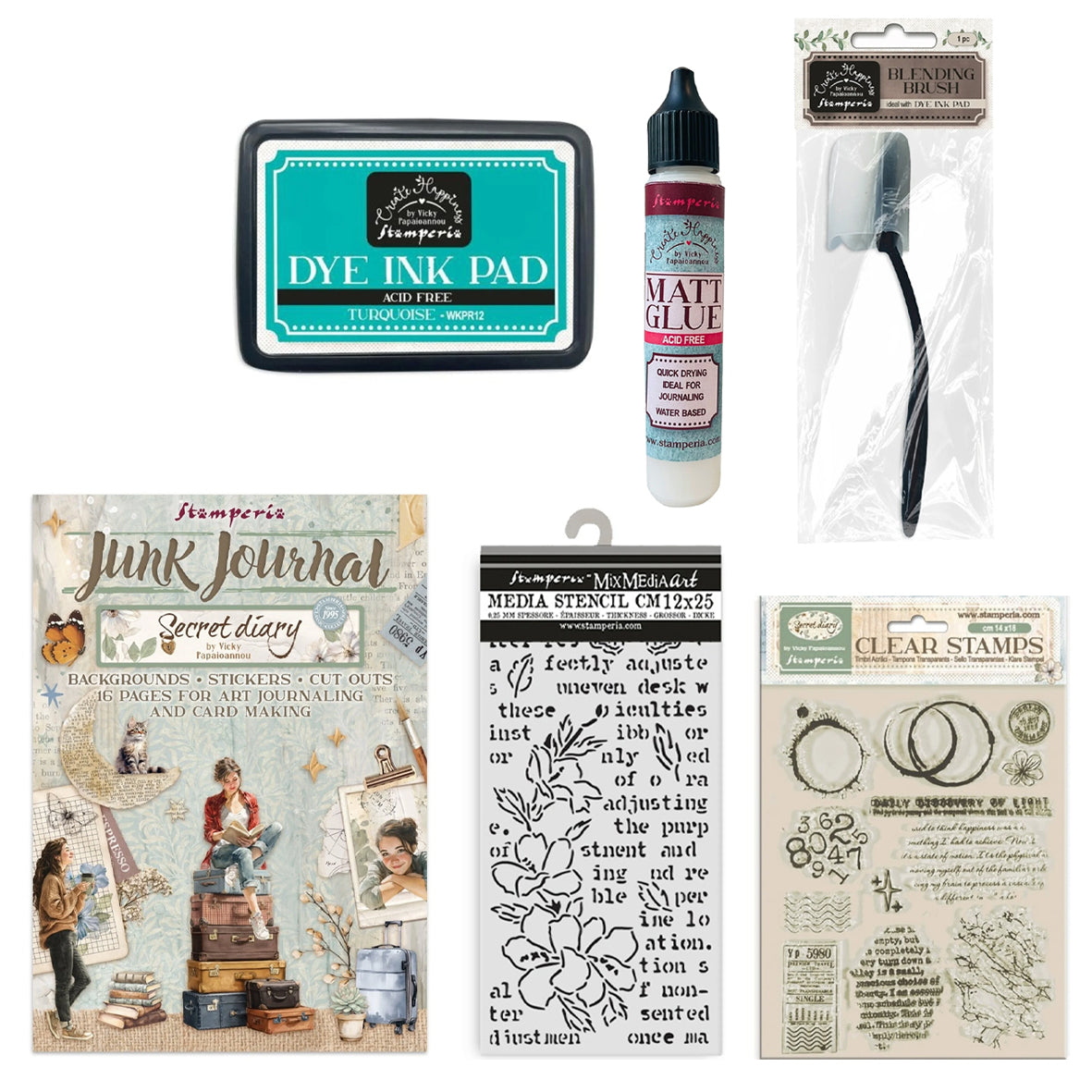 Stamperia Secret Diary Art Jounaling Selection by Vicky Papaioannou + EDUCATION