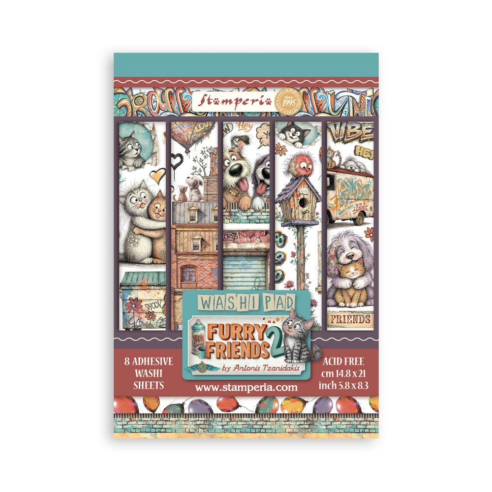 Stamperia Furry Friends 2 Art Journaling Selection Large by Vicky Papaioannou