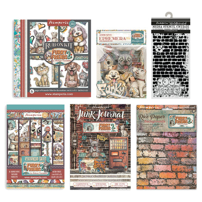 Stamperia Furry Friends 2 Art Journaling Selection Large by Vicky Papaioannou