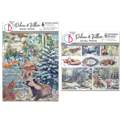 Ciao Bella Forest Tales 6x6" & A4 Deluxe Paper Silver & Vellum Bundle