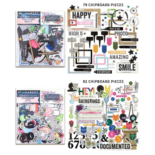 49 and Market The Flower Emporium Chipboard Bundle