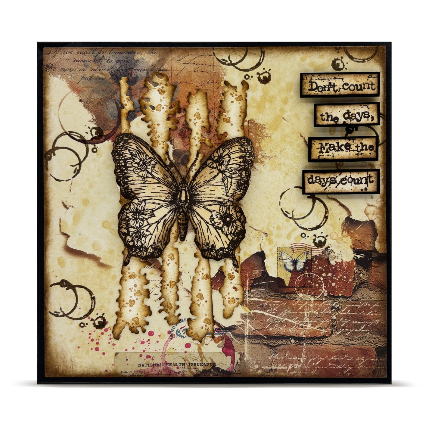 #1171 - A7 Stamp Set - Floral Flyer