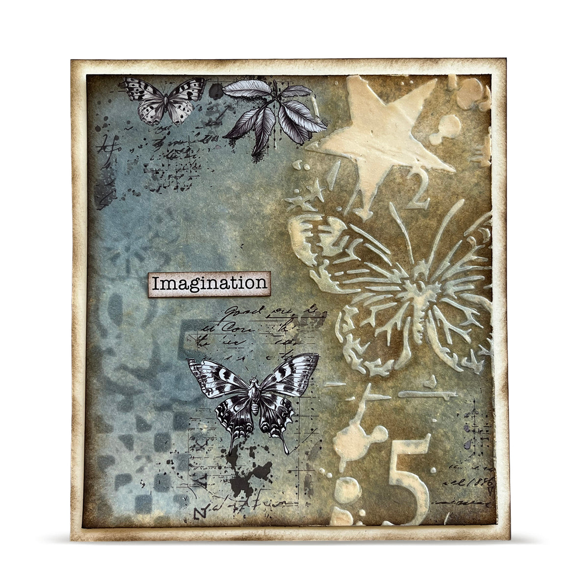 PC-283 - 6x6 (inch) Stencil - Butterfly Code