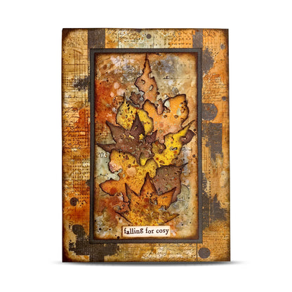 A6 Stamp Set & Matching Die Set - Crunched Leafdrop & Leafinitely Detailed