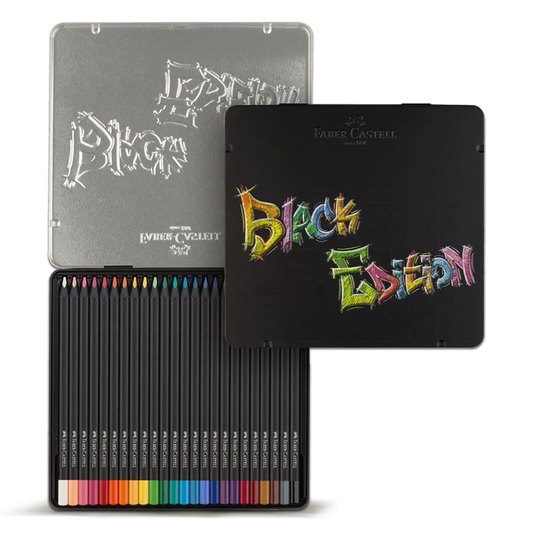 Faber Castell Black Edition Colour Pencils Tin (24pcs)