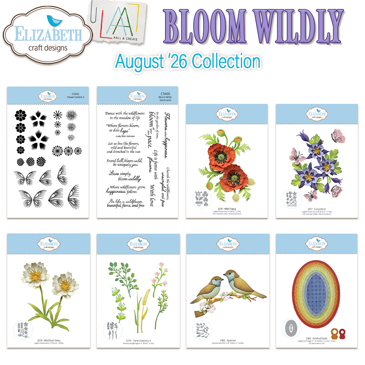 Elizabeth Craft Designs Bloom Wildly Complete Collection (Save 10%)
