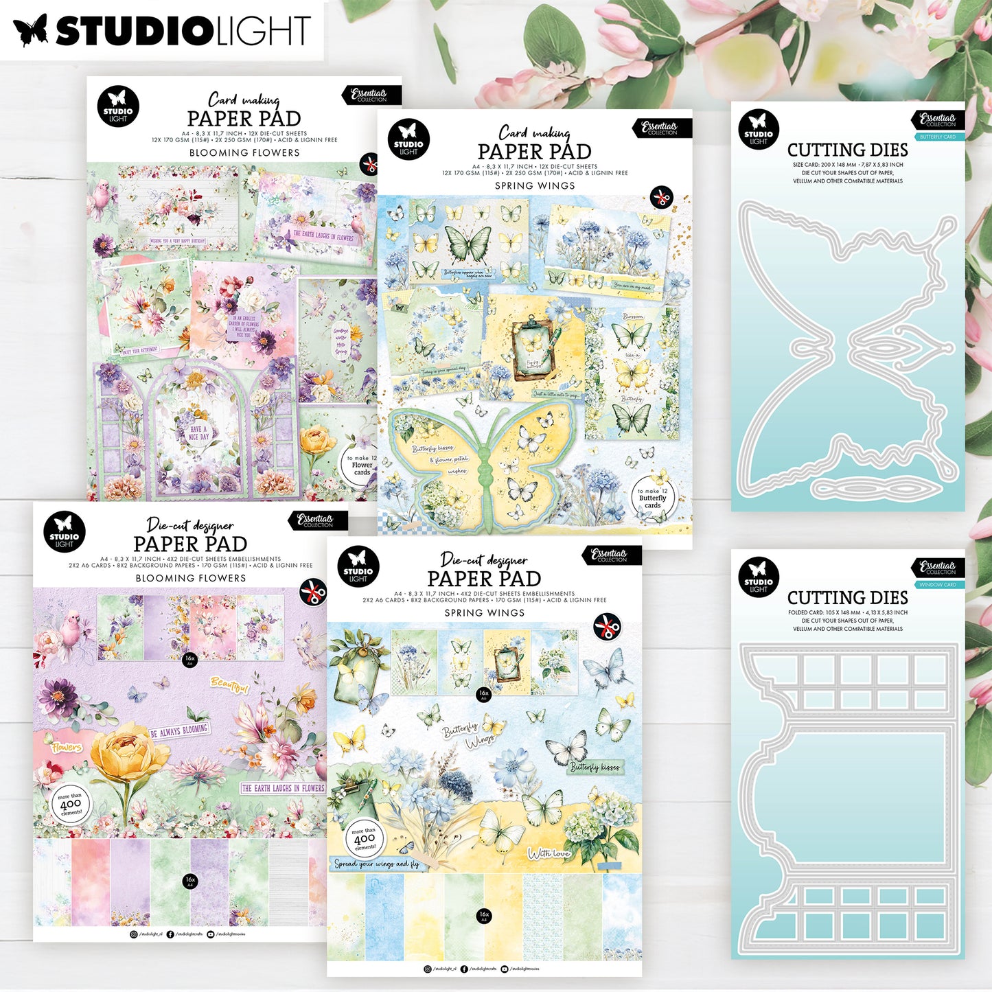 Studio Light Butterflies & Windows Essentials bundle
