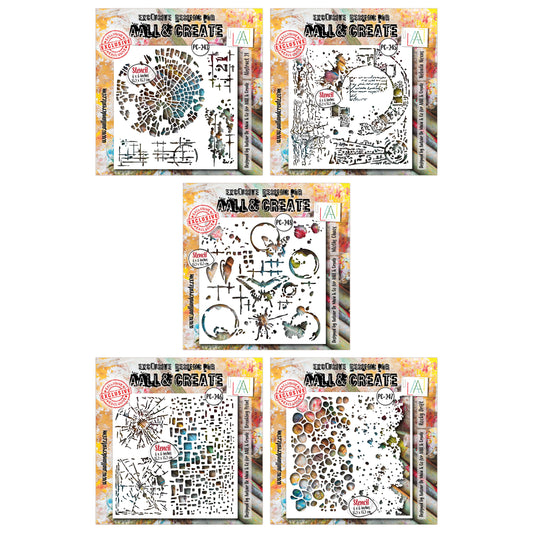 Texture Stencils Bundle - 5 Stencils