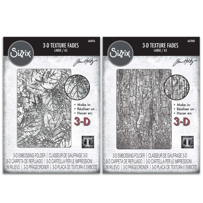 Sizzix 3-D Texture Fades Embossing Folder Bundle by Tim Holtz