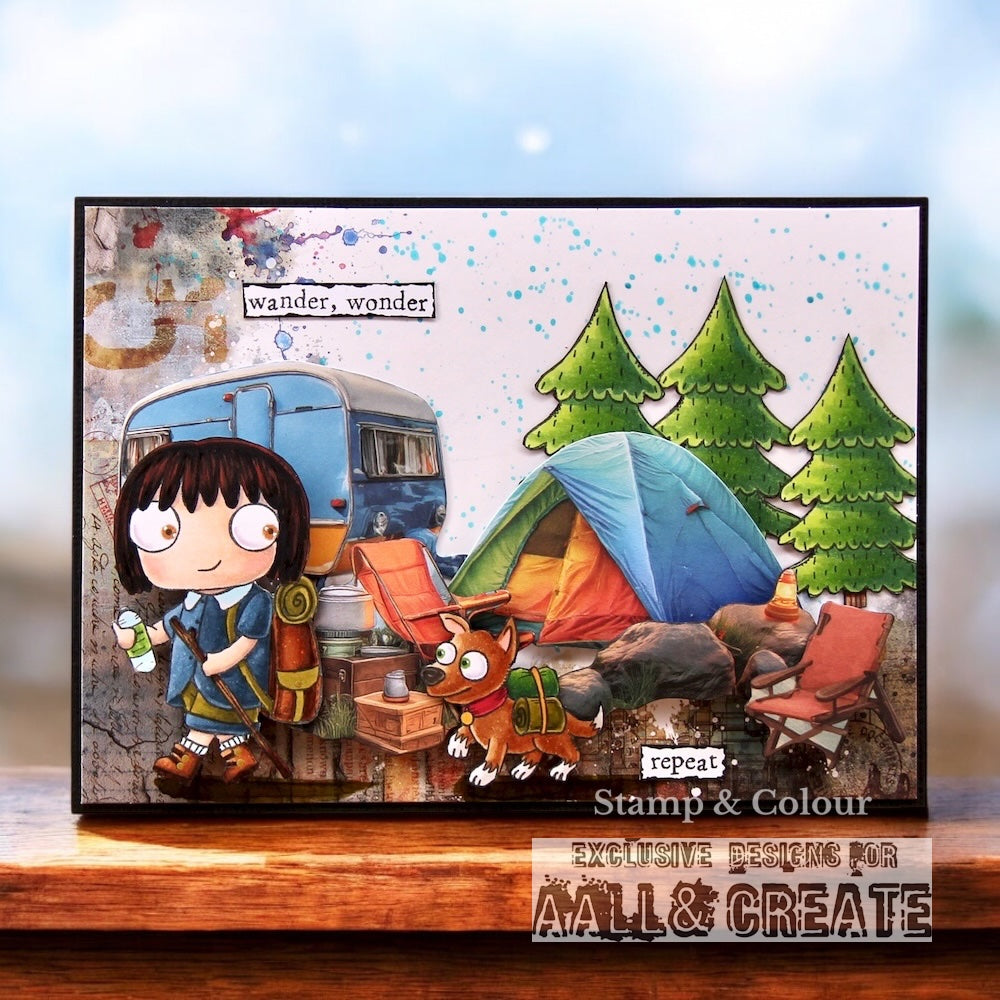 #655 - A7 Clear Stamp Set - The Hike