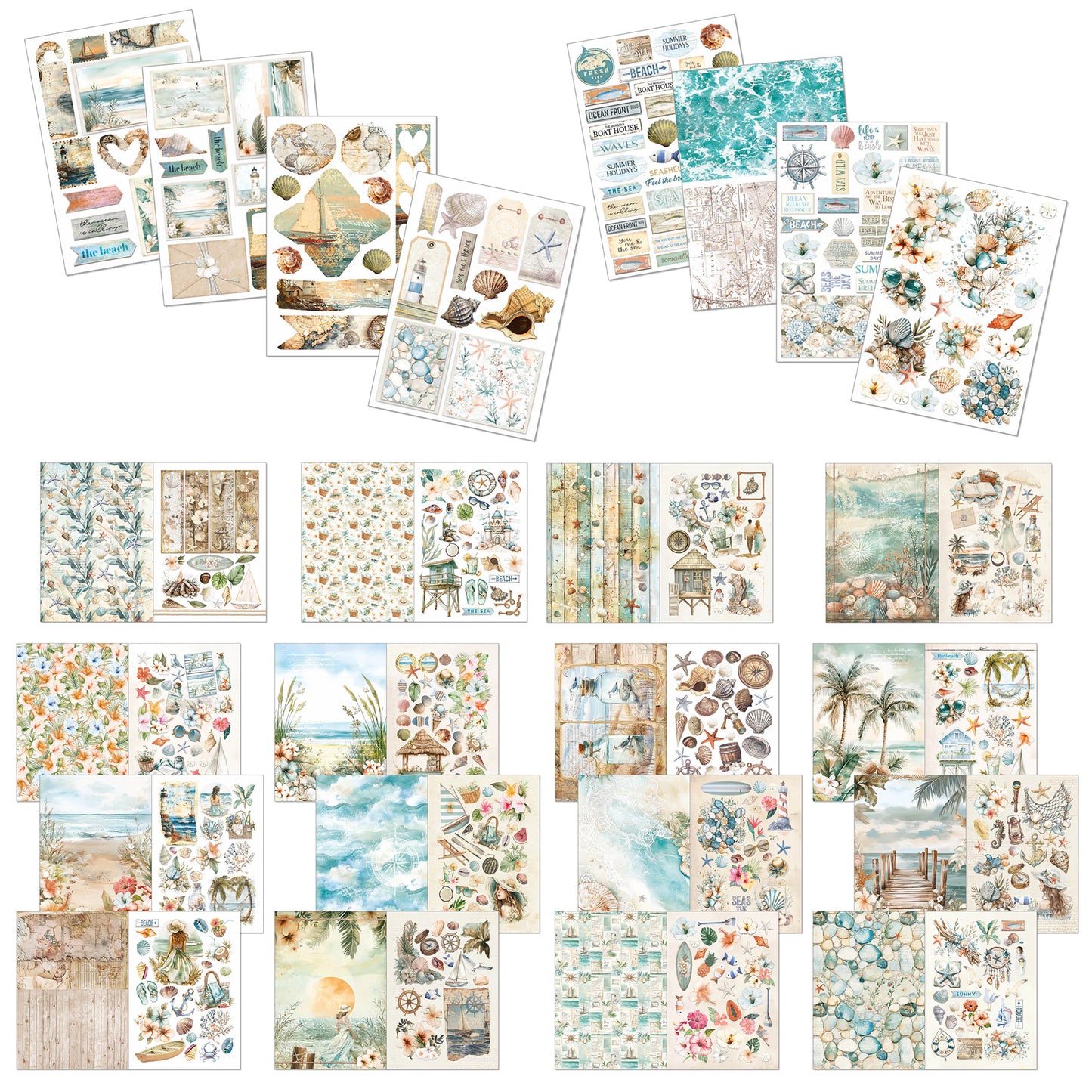 Ciao Bella Summer Days A4 Junk Journal Ephemera Book (32pcs)