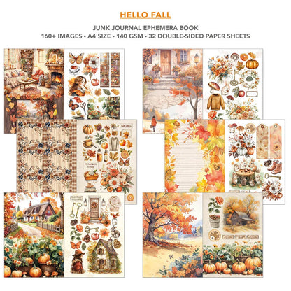 Ciao Bella Hello Fall A4 Junk Journal Ephemera Book (32pcs)