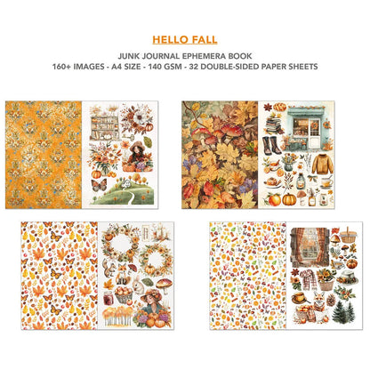 Ciao Bella Hello Fall A4 Junk Journal Ephemera Book (32pcs)