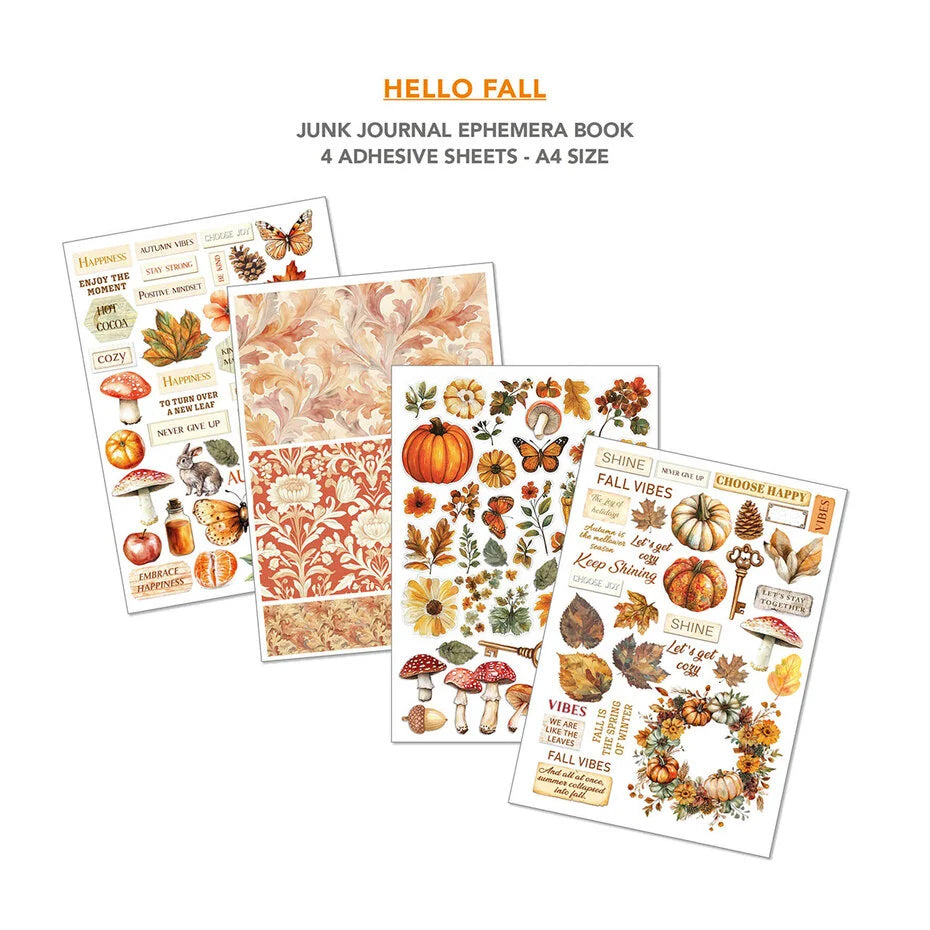 Ciao Bella Hello Fall A4 Junk Journal Ephemera Book (32pcs)