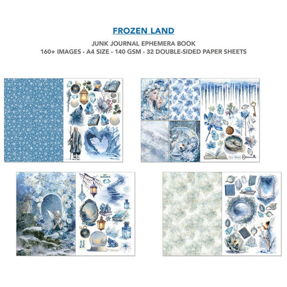Ciao Bella Frozen Land A4 Junk Journal Ephemera Book (32pcs)