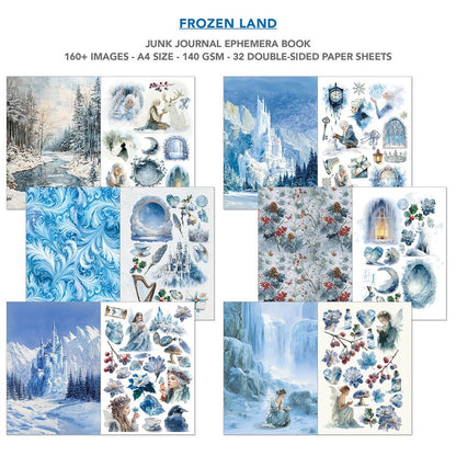 Ciao Bella Frozen Land A4 Junk Journal Ephemera Book (32pcs)