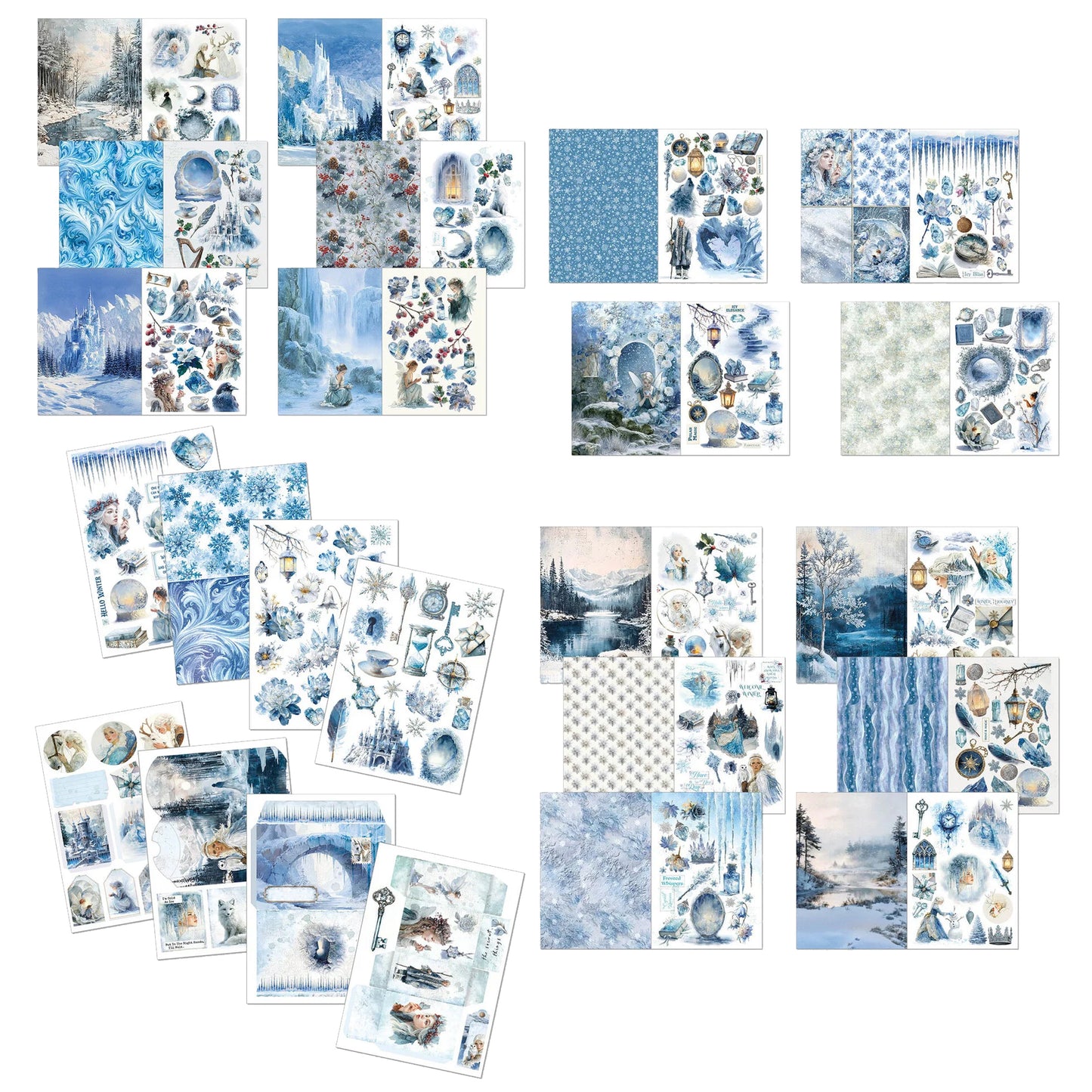 Ciao Bella Frozen Land A4 Junk Journal Ephemera Book (32pcs)
