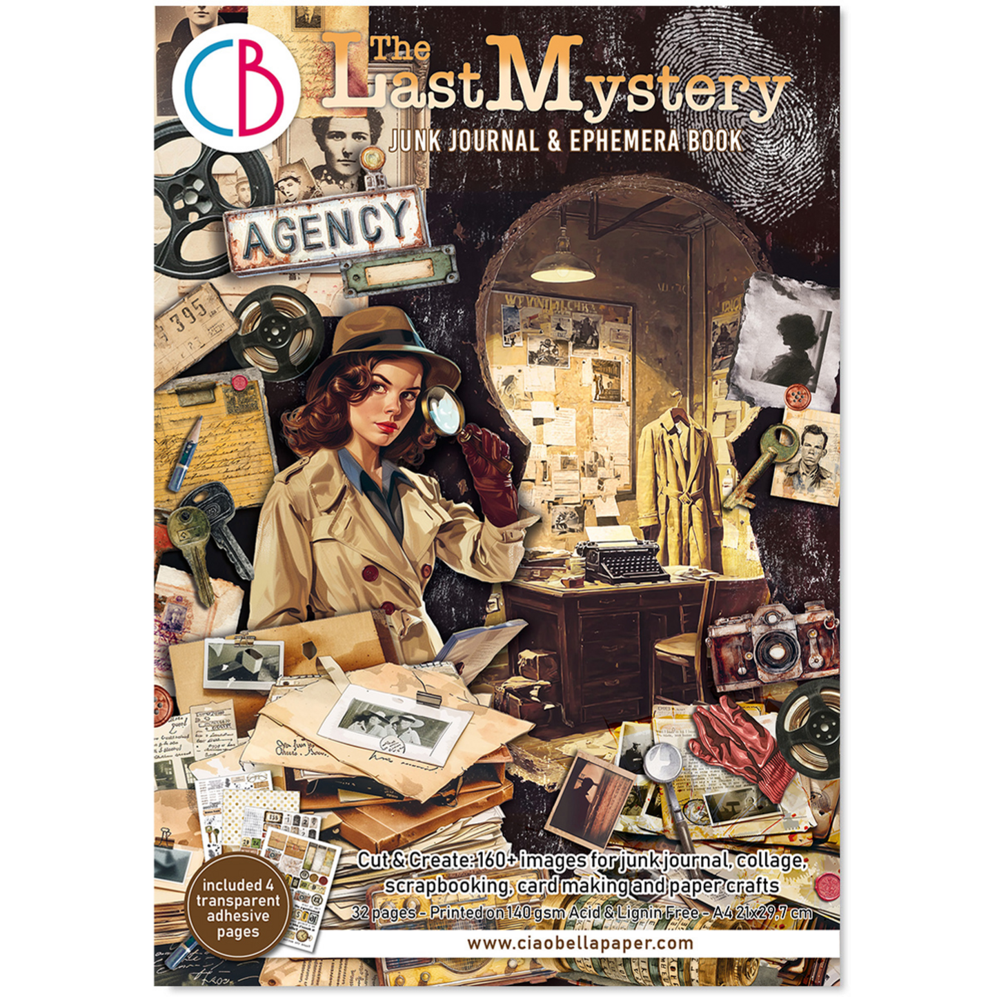 Ciao Bella The Last Mystery A4 Junk Journal Ephemera Book (32pcs)