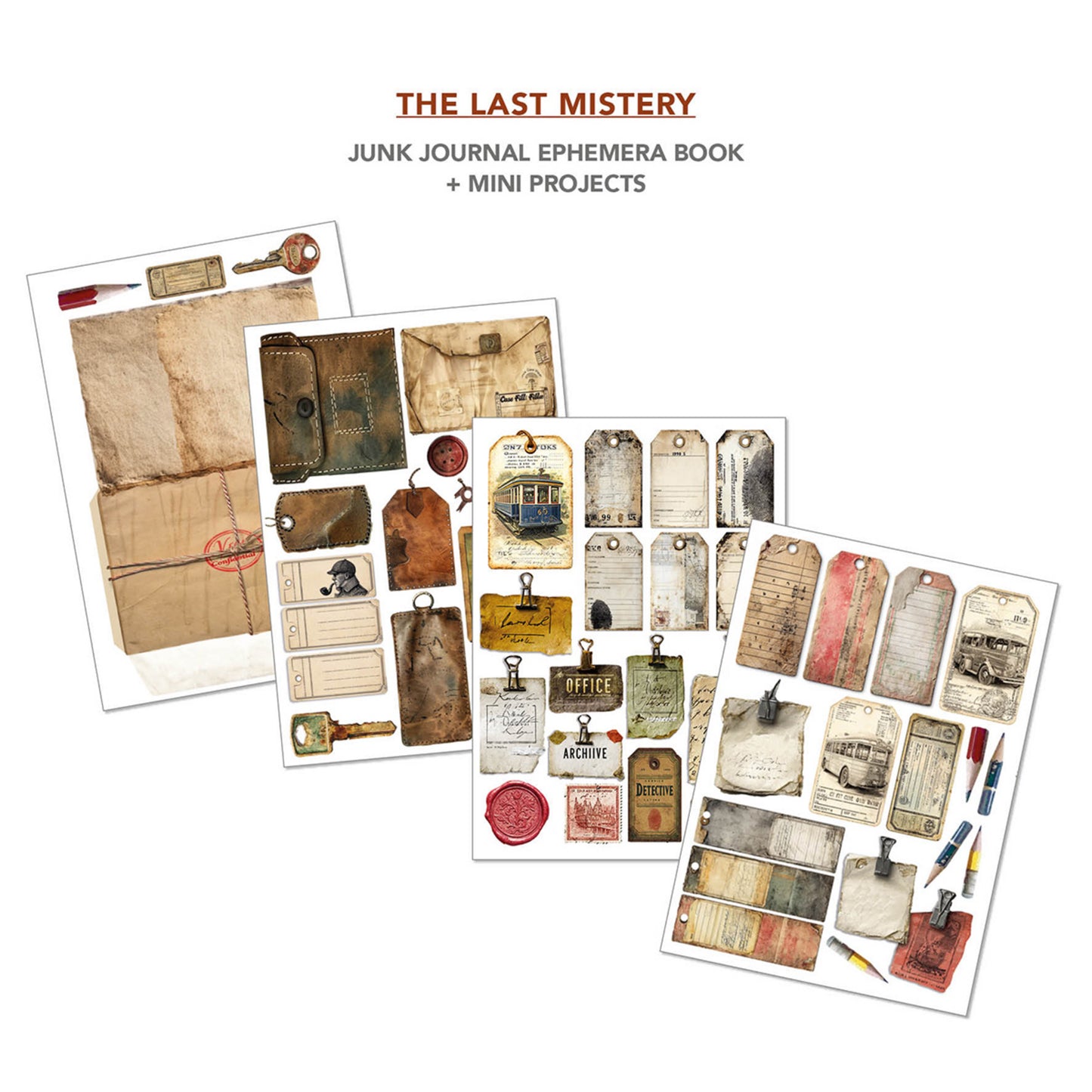 Ciao Bella The Last Mystery A4 Junk Journal Ephemera Book (32pcs)