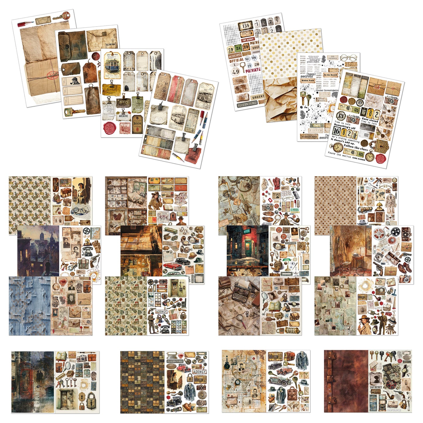 Ciao Bella The Last Mystery A4 Junk Journal Ephemera Book (32pcs)