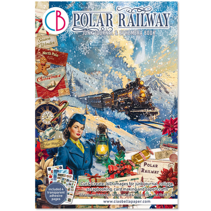 Ciao Bella Polar Railway A4 Junk Journal Ephemera Book (32pcs)