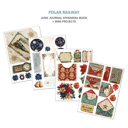 Ciao Bella Polar Railway A4 Junk Journal Ephemera Book (32pcs)