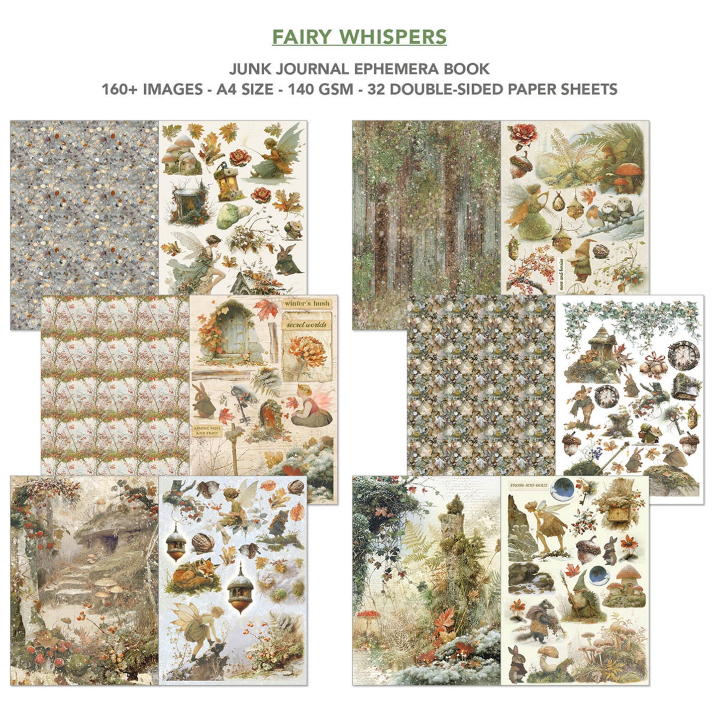 Ciao Bella Fairy Whispers A4 Junk Journal Ephemera Book (32pcs)