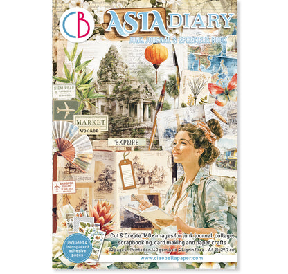 Ciao Bella Asia Diary A4 Junk Journal Ephemera Book (32pcs)
