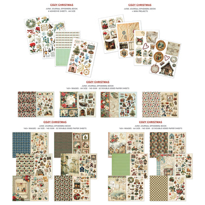 Ciao Bella Cozy Christmas A4 Junk Journal Ephemera Book (32pcs)