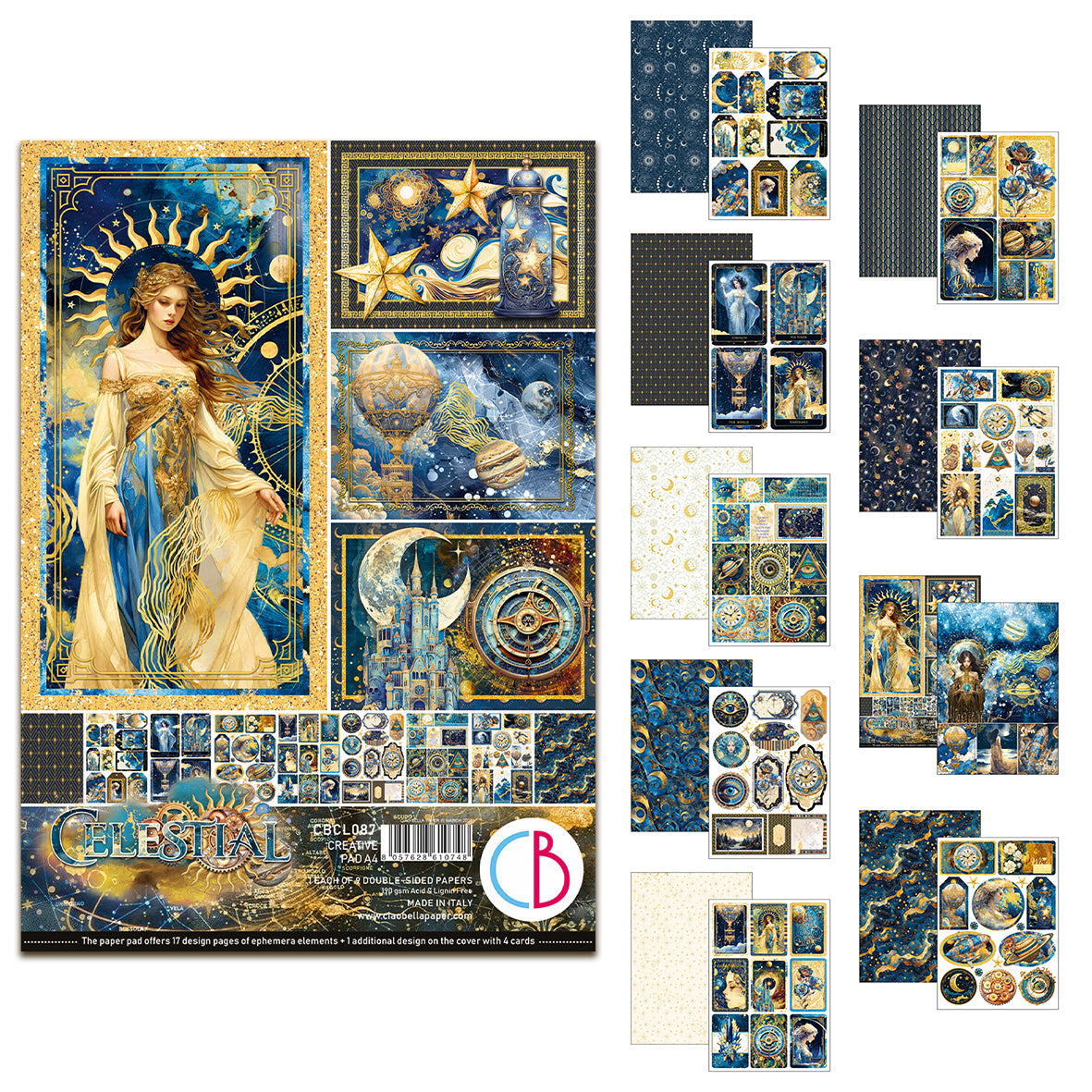 Ciao Bella Celestial A4 Creative Pad (9pcs)