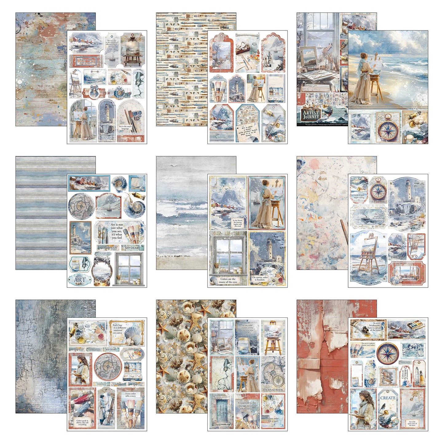 Ciao Bella An Artist Journey A4 Creative Pad (9pcs)