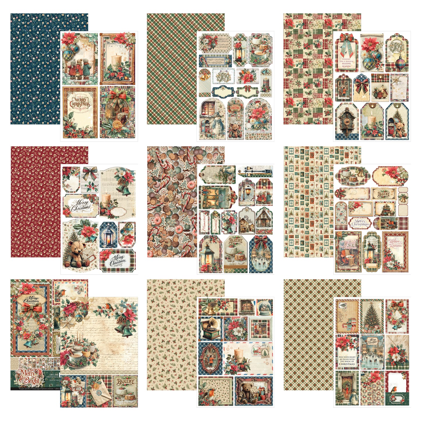 Ciao Bell Merry & Bright A4 Creative Pad (9pcs)