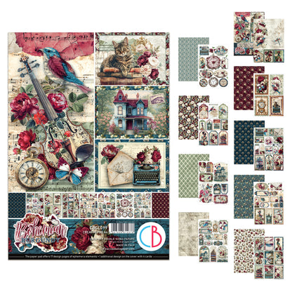 Ciao Bella Bohemian Burgundy A4 Creative Pad (9pcs)