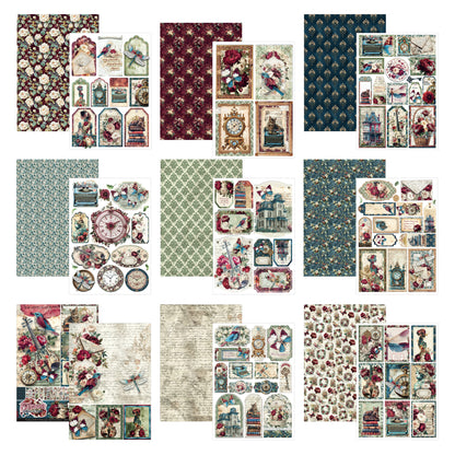 Ciao Bella Bohemian Burgundy A4 Creative Pad (9pcs)