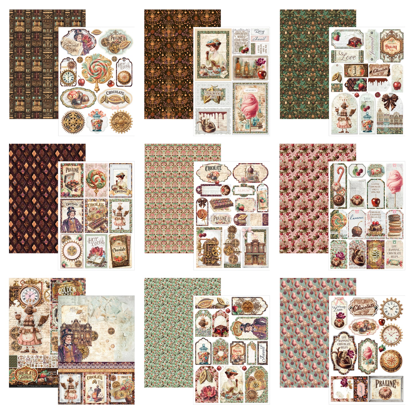Ciao Bella The Chocolate Factory A4 Creative Pad (9pcs)