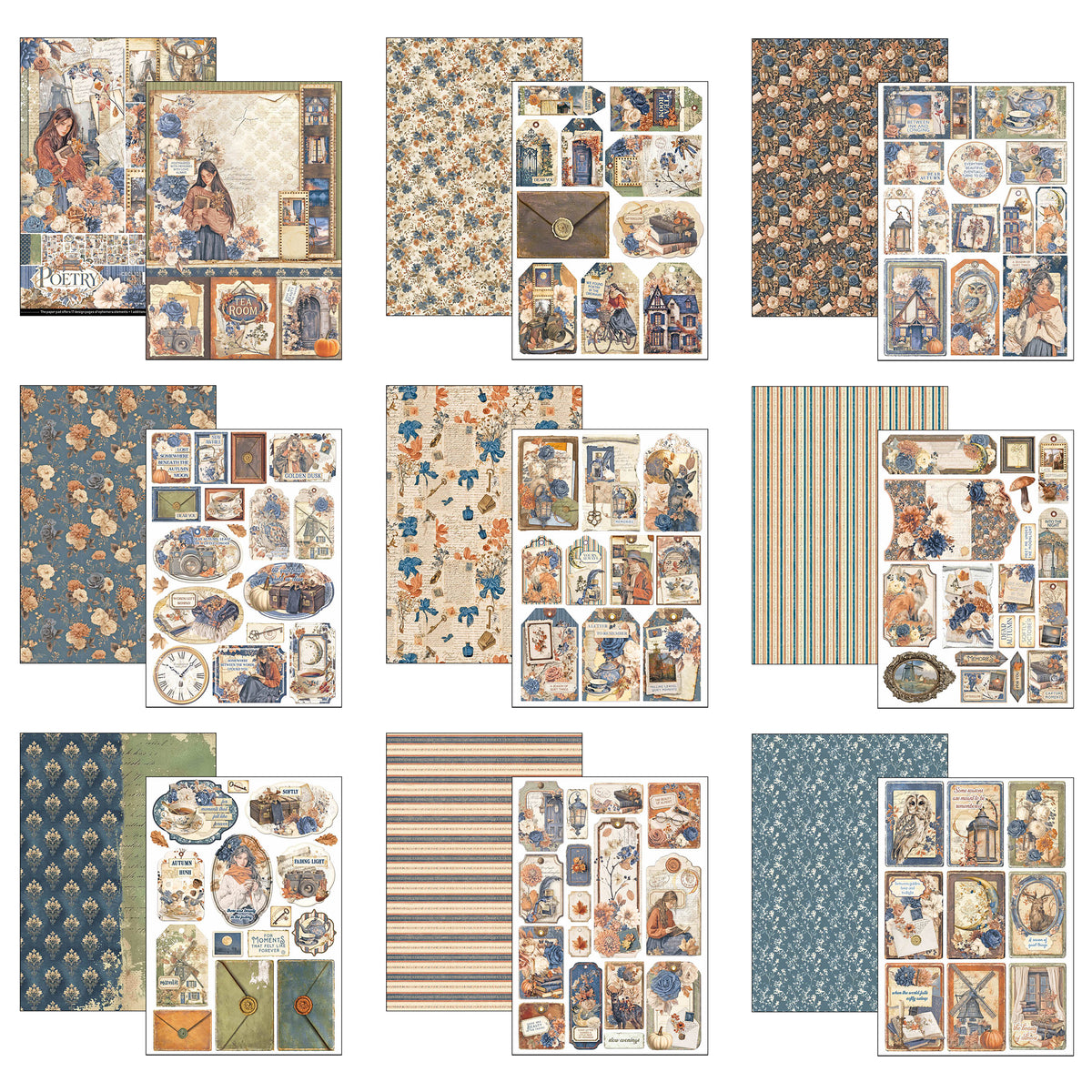 Ciao Bella Poetry A4 Creative Pad (9pcs)