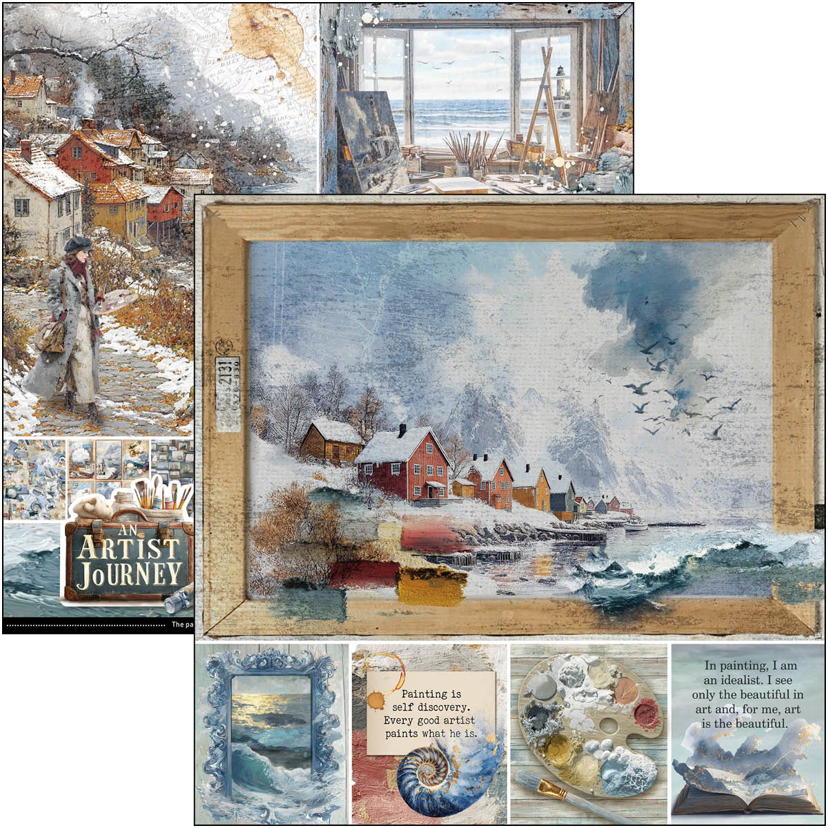 Ciao Bella An Artist Journey 8x8 Inch Paper Pad (12pcs)