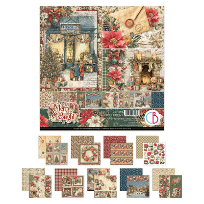 Ciao Bell Merry & Bright 8x8 Inch Paper Pad (12pcs)
