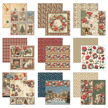 Ciao Bell Merry & Bright 8x8 Inch Paper Pad (12pcs)