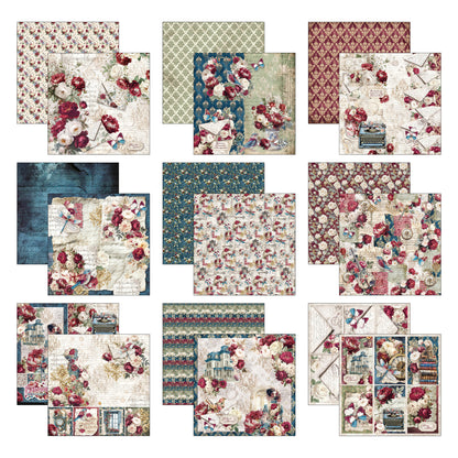 Ciao Bell Bohemian Burgundy 8x8 Inch Paper Pad (12pcs)