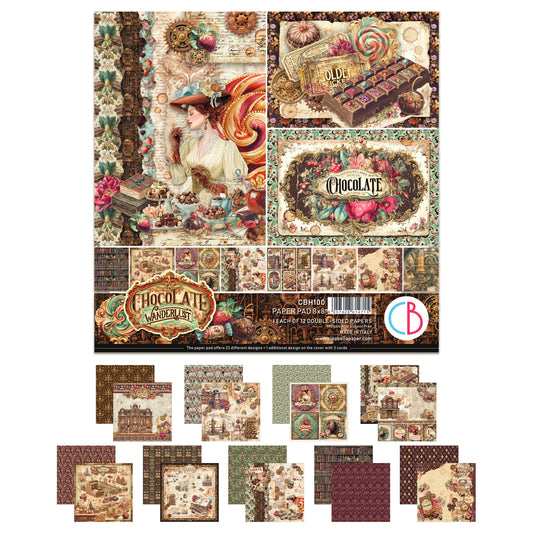 Ciao Bell The Chocolate Factory 8x8 Inch Paper Pad (12pcs)
