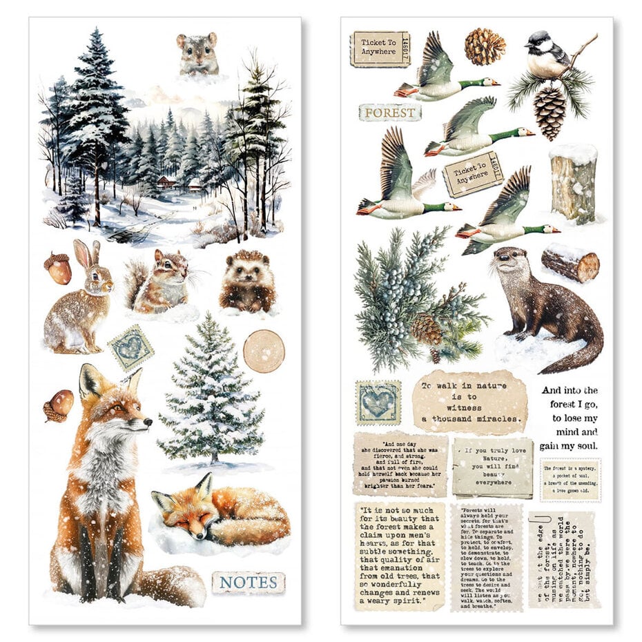 Ciao Bella Forest Tales Transparent Adhesive Sheets (5pcs)