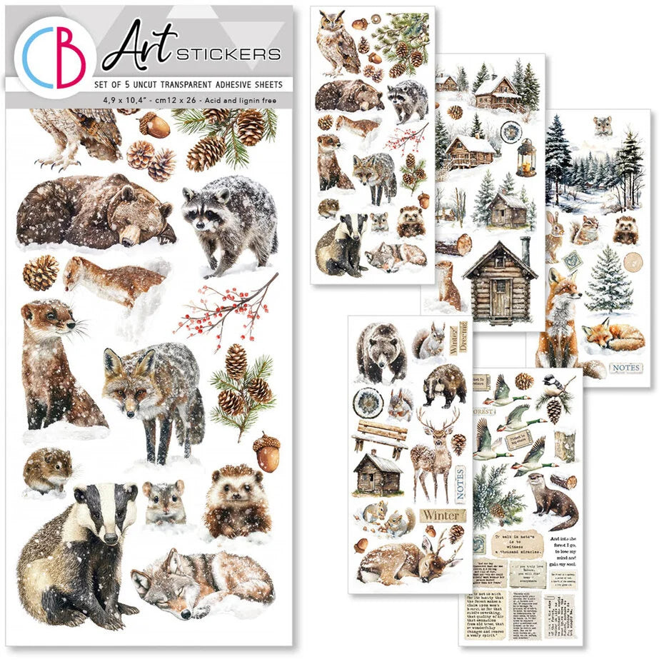 Ciao Bella Forest Tales Transparent Adhesive Sheets (5pcs)