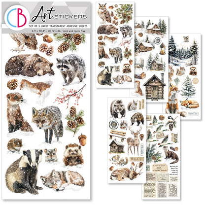 Ciao Bella Forest Tales Transparent Adhesive Sheets (5pcs)