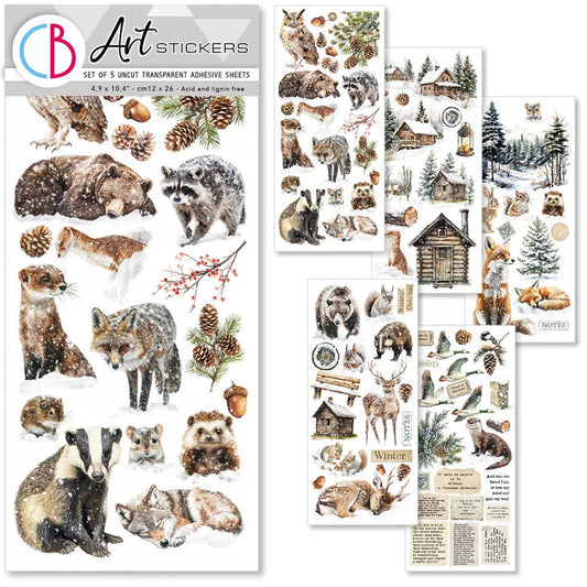 Ciao Bella Forest Tales Transparent Adhesive Sheets (5pcs)