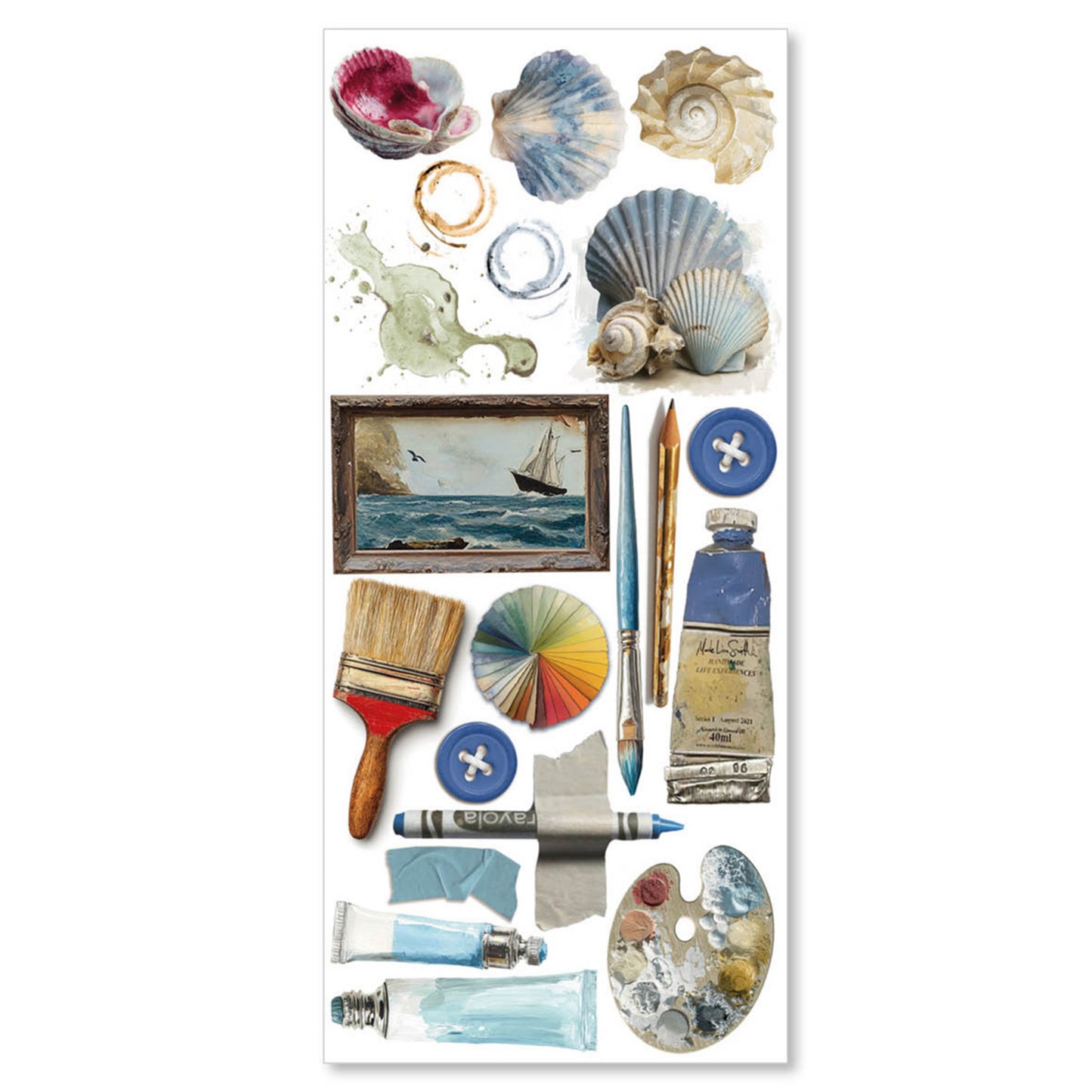 Ciao Bella An Artist Journey Transparent Adhesive Sheets (5pcs)