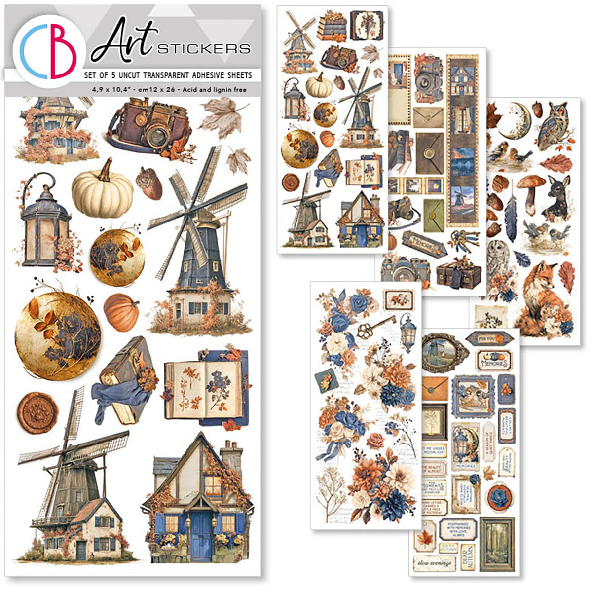 Ciao Bella Poetry Transparent Adhesive Sheets (5pcs)