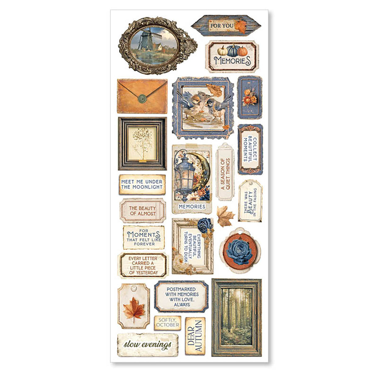 Ciao Bella Poetry Transparent Adhesive Sheets (5pcs)