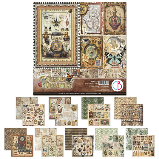 Ciao Bella Cabinet of Curiosities 12x12 Inch Paper Pad (12pcs)